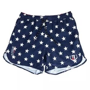 Baseball Lifestyle 101 Men’s Navy Star Print Athletic Shorts XL NWT